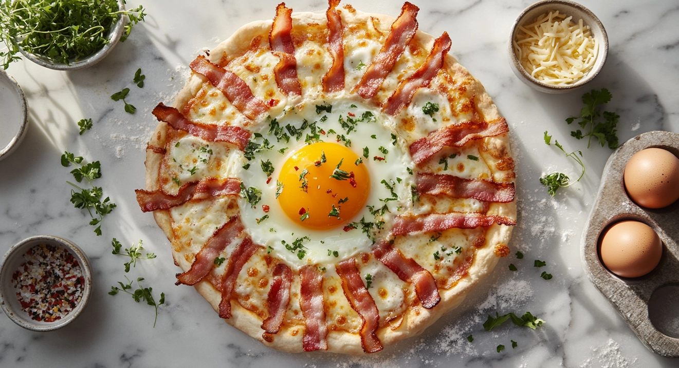 breakfast pizza recipe image