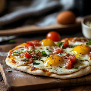 breakfast pizza recipe card